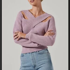 Astr The Label Viana Cross Front Sweater